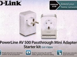D-Link DHP-P309V (PowerLine AV 500 Passthrough Mini Adapter Starter Kit)