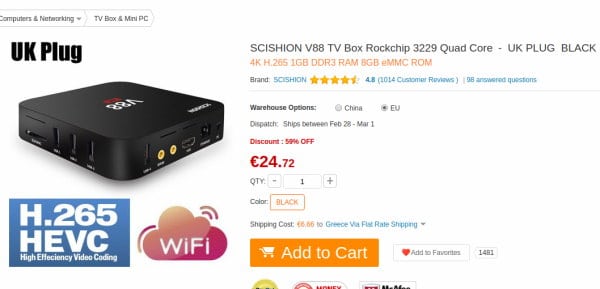 Scishion V88 tvbox