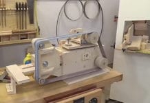 DIY ταινιολειαντήρας πάγκου από κόντρα πλακέ diy ταινιολειαντήρας