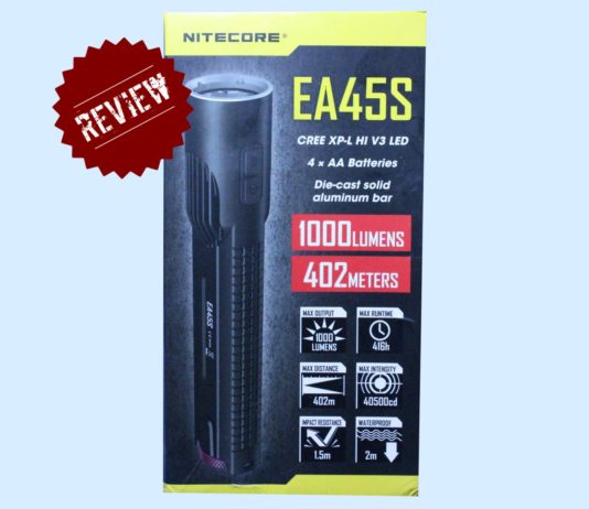 Review: Nitecore EA45S 1000lm, ένας πολύ ισχυρός φακός για απαιτητικούς χρήστες φακός τσέπης nitecore ea45s