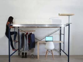 DIY κρεβάτι κουκέτα από οικοδομική σκαλωσιά