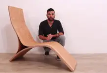 diy ξύλινη κυρτή καρέκλα
