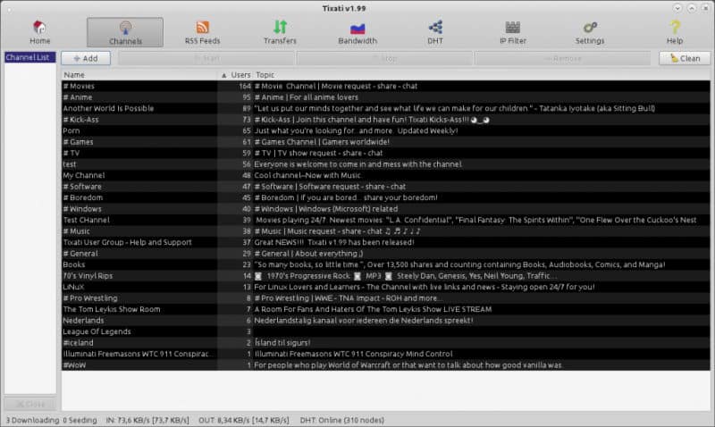 tixati torrent client