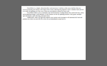 focuswriter distract free text editor